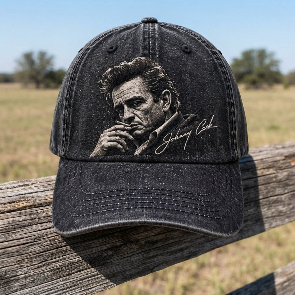 JCA Smoking Portrait Signature Denim Cap