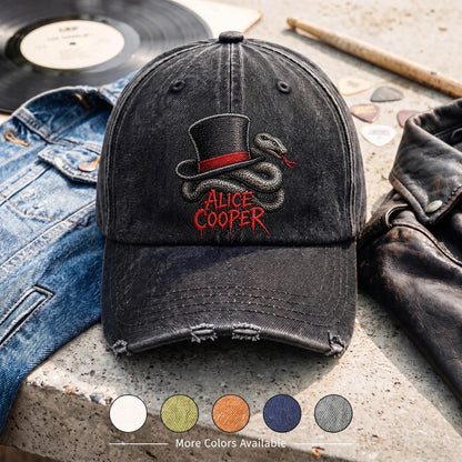 ACO Snake Top Hat Denim Cap