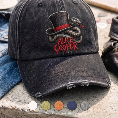 ACO Snake Top Hat Denim Cap