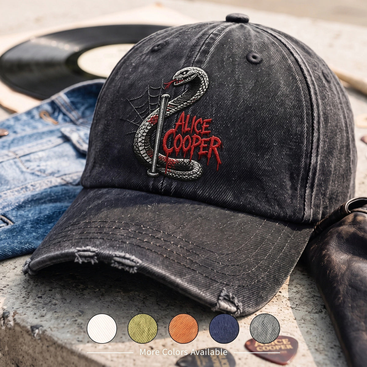 ACO Snake Cane Denim Cap