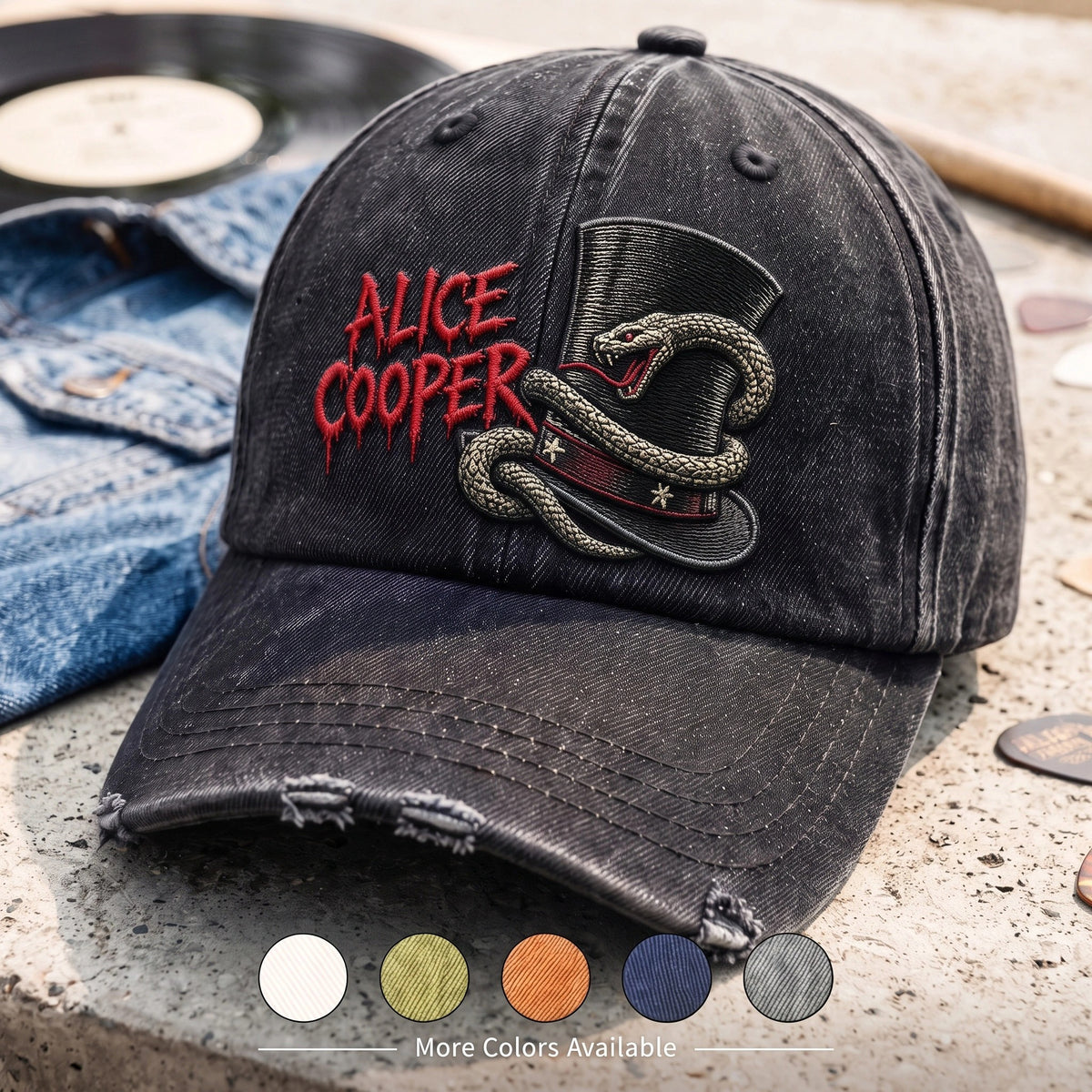 ACO Top Hat Snake Denim Cap