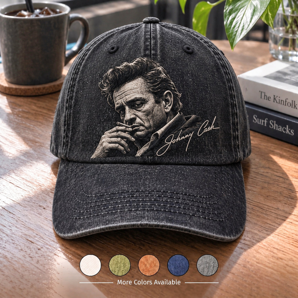 JCA Smoking Portrait Signature Denim Cap