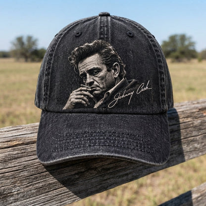 JCA Smoking Portrait Signature Denim Cap