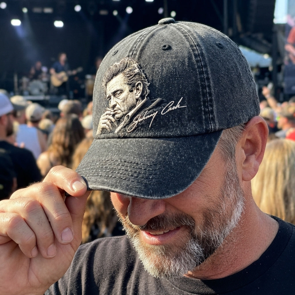JCA Smoking Portrait Signature Denim Cap