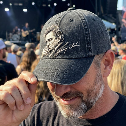JCA Smoking Portrait Signature Denim Cap