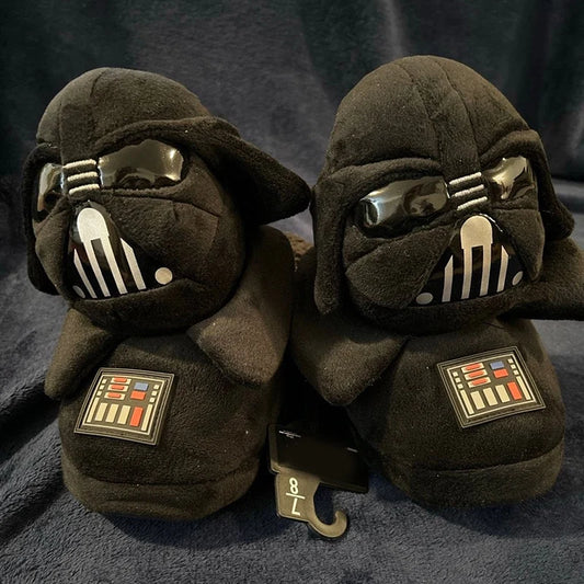 Black warrior fluffy home slippers Popular on Instagram,Soft Non-slip thick sole living room shoes,funny shoes，men women,Winter